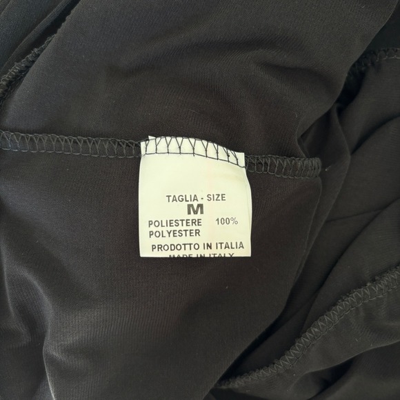 Women's Size M Dress Dark Romantic Pleated Tiered Flirty Cocktail Party Black - Picture 13 of 16